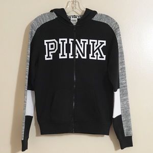 PINK Victoria’s Secret XS Black Zip Up Hoodie